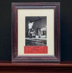Vintage The Doors KRNT Photo Ticket Concert  Framed - Brown